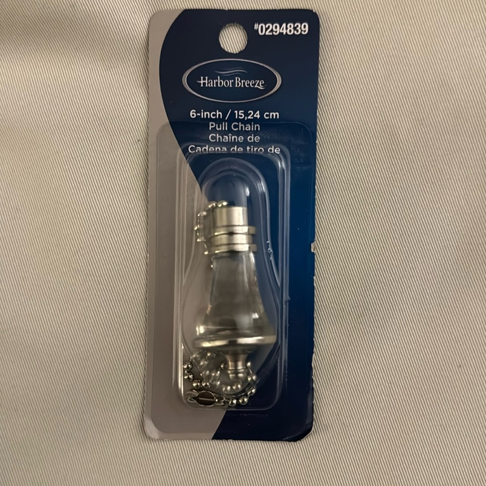 NEW Harbor Breeze 6” Pull Chain for Ceiling light or fan